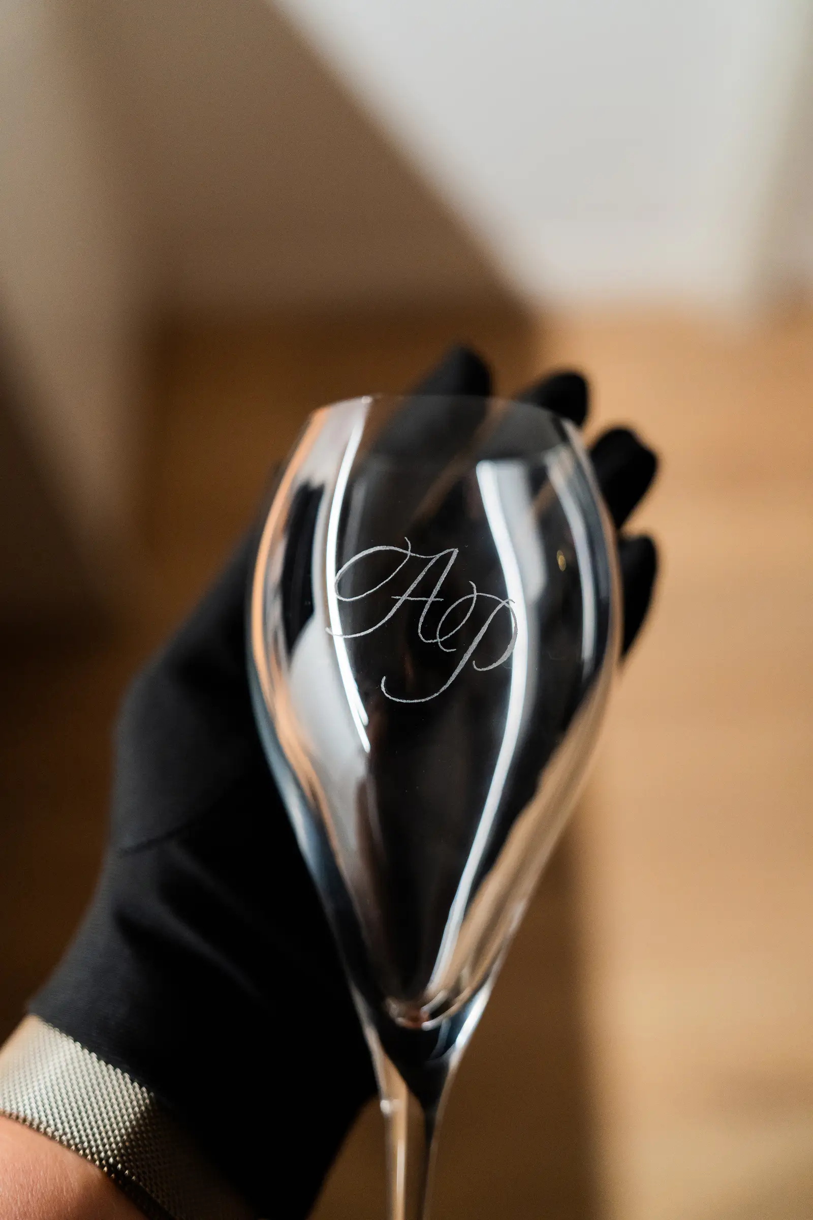 Champagne Glass engraving 2