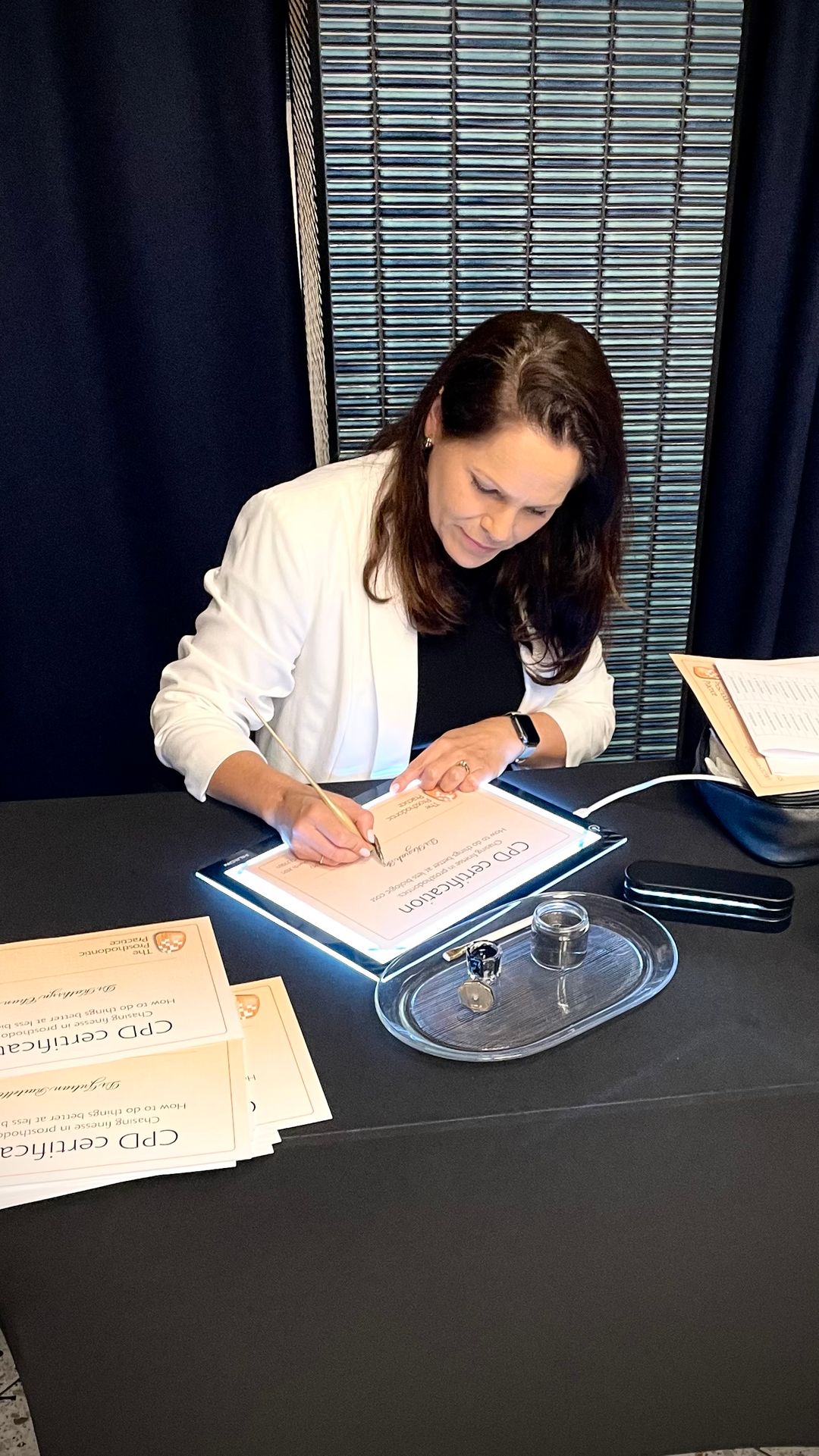 10 Certificate Calligraphy at Prothodontist clinical discussion night2