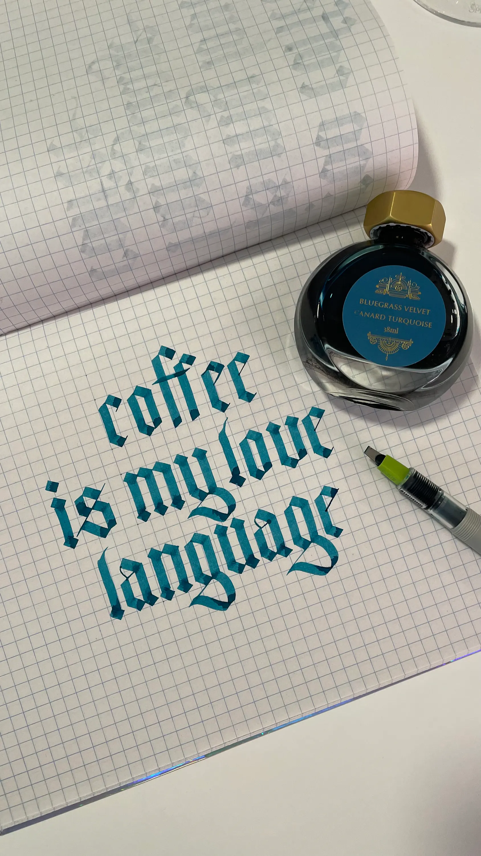 Gothic calligraphy quote