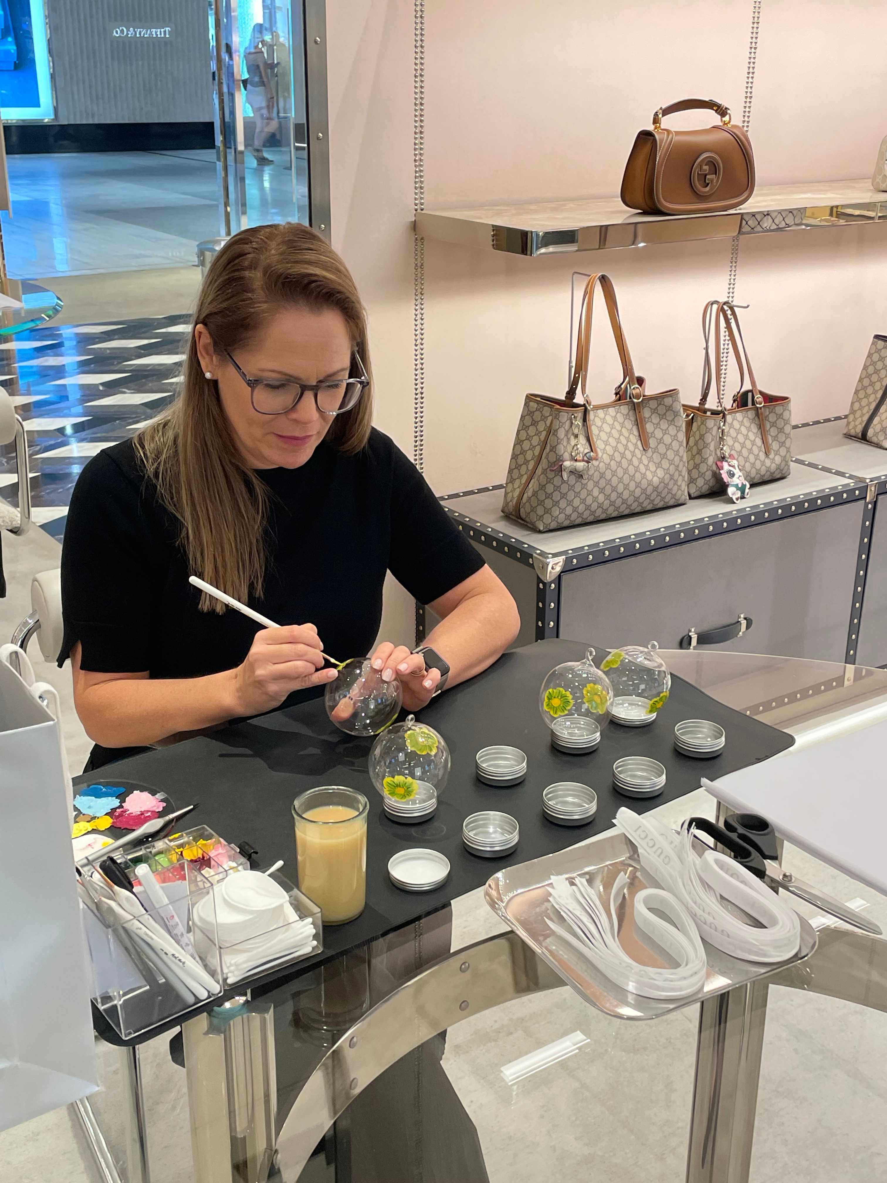 Gucci Bauble painting and personlisation at Pacific Fair Boutique