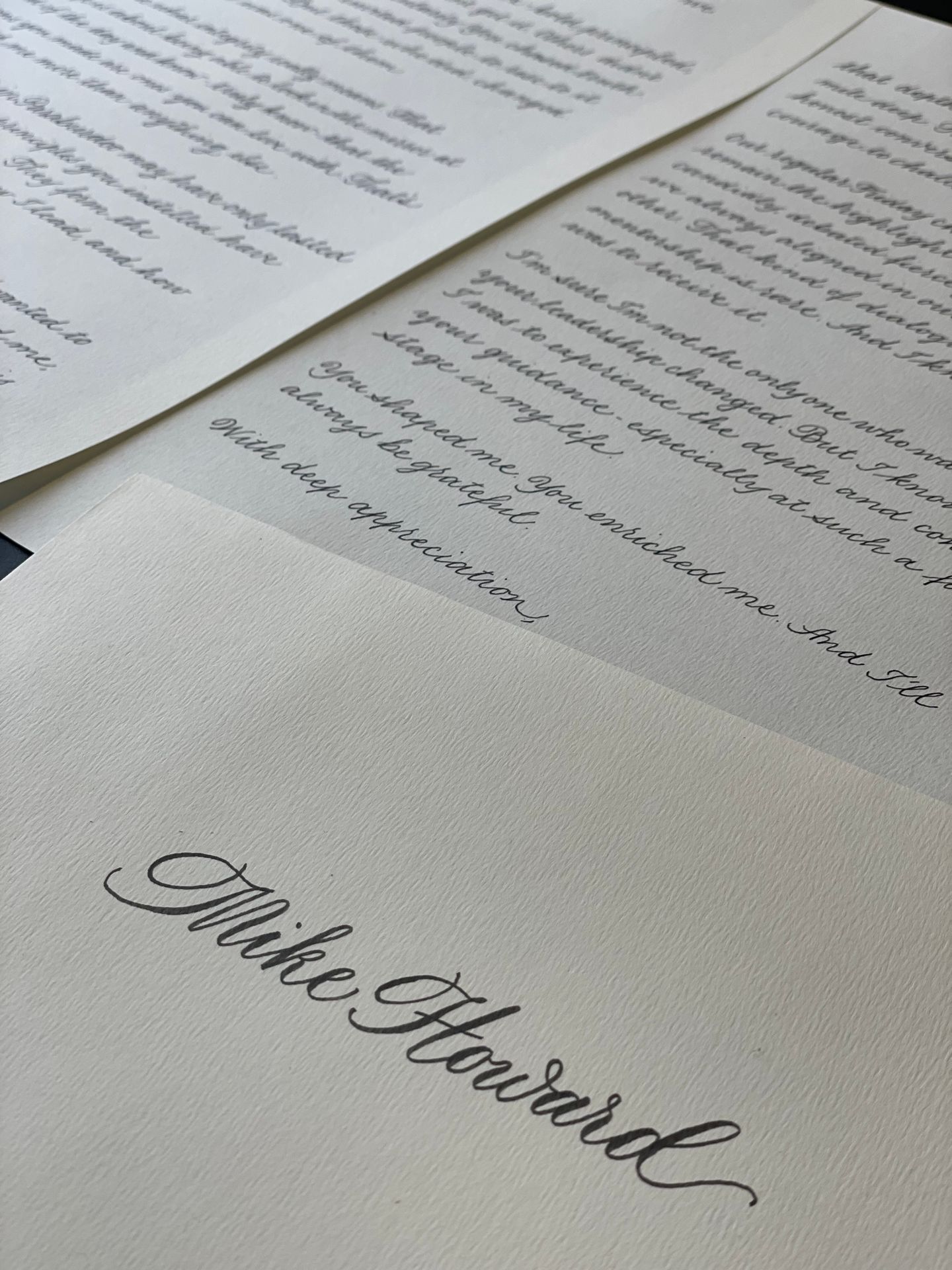 Hand written letter cursive calligraphy envelope 1