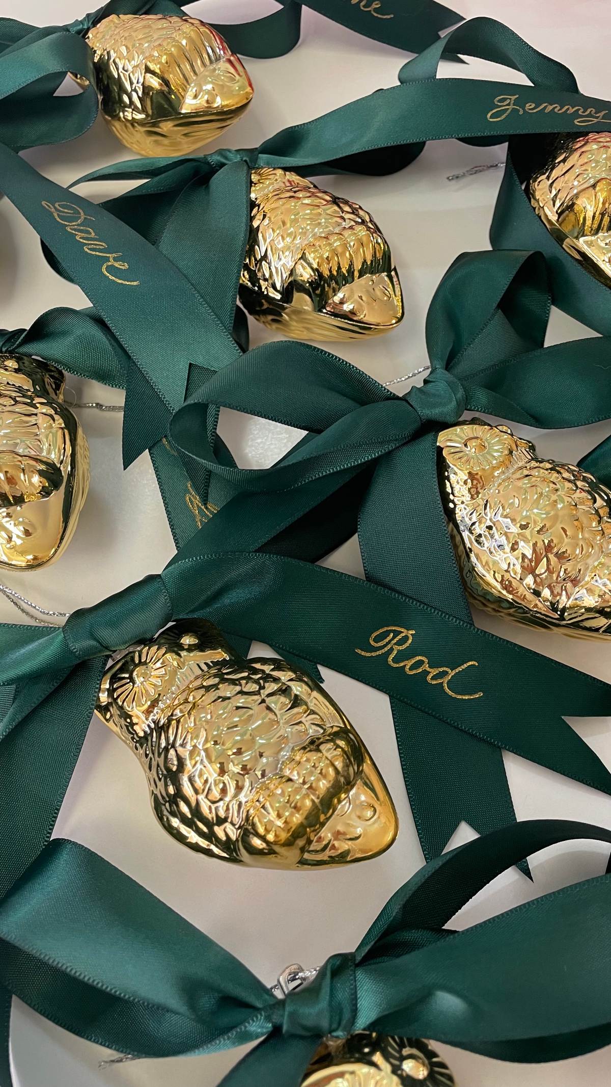 Hot foil ribbon calligraphy