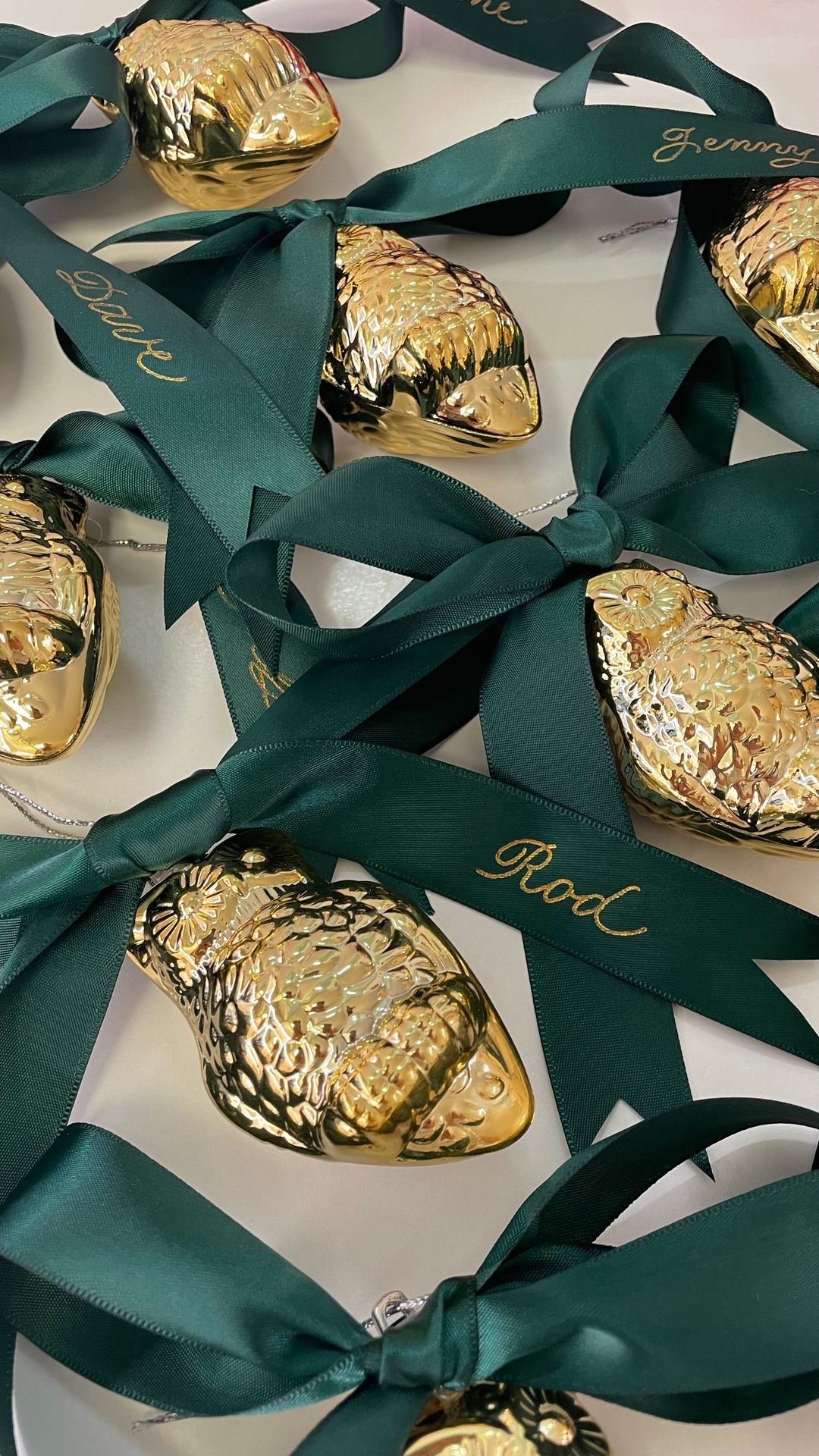 Hot foil ribbon calligraphy