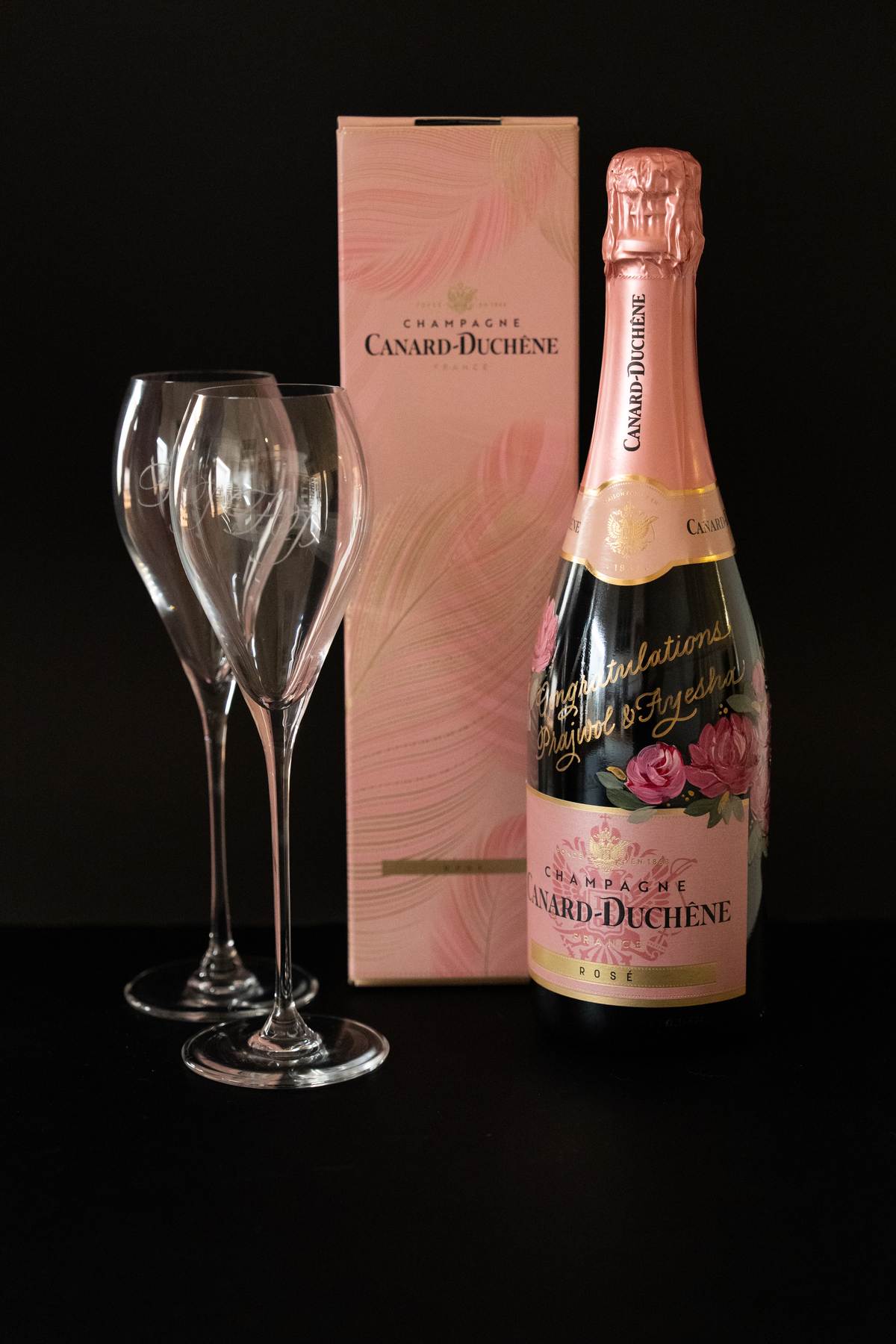 Painted Personalised Champagne 1