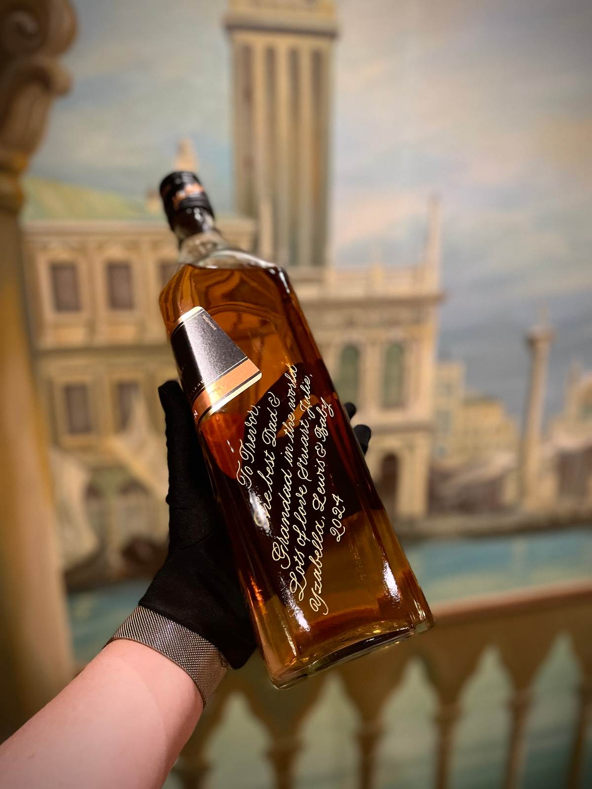 Spirit bottle engraving Jack Daniels