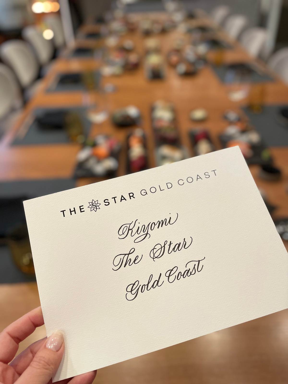 The Star Gold Coast Kiyomi Restaurant calligraphy
