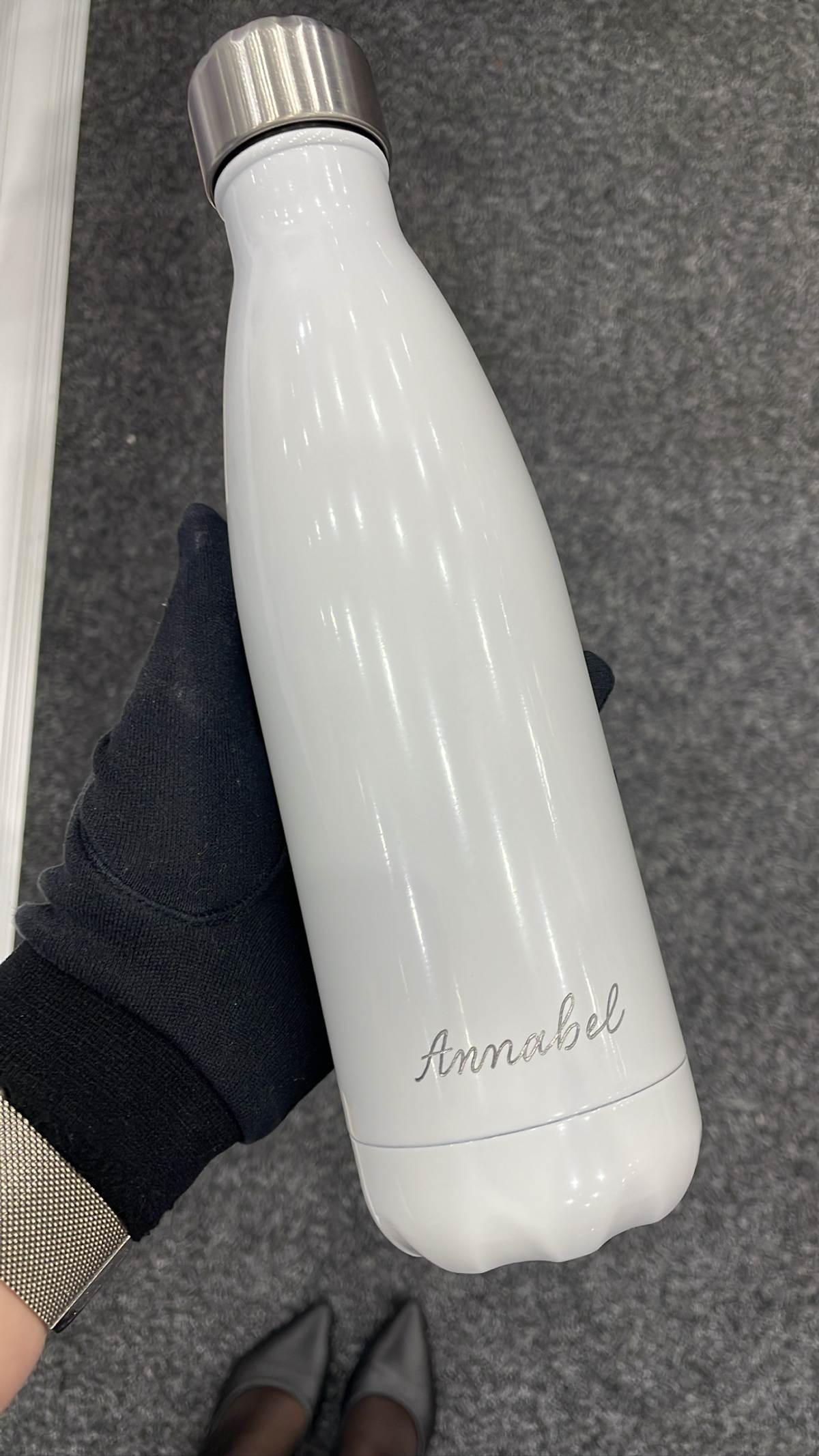 Water bottle engraving for Avant Insurance Expo stand